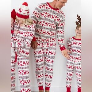 Hanna Andersson Adult Unisex Reindeer Long Johns XXL Holiday Xmas 2 Pce Pajamas